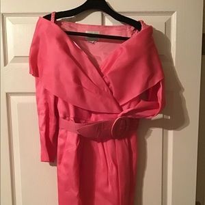 JOAN LESLIE: Fabulous Fuchsia Silk Sarong Cocktail